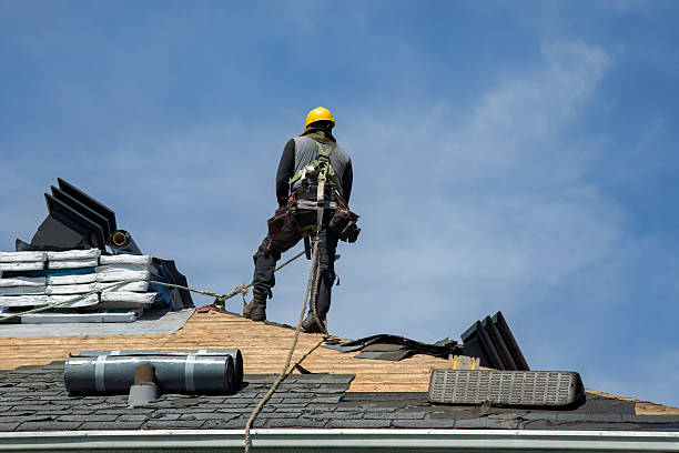 Professional Storm Damage Roof Repair technician working in Great Bend, NY